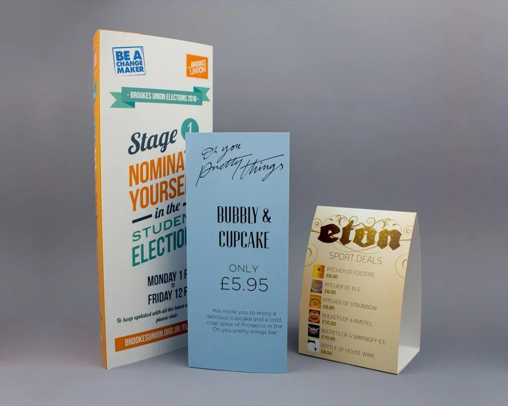 Table Tents Printing Kidderminster